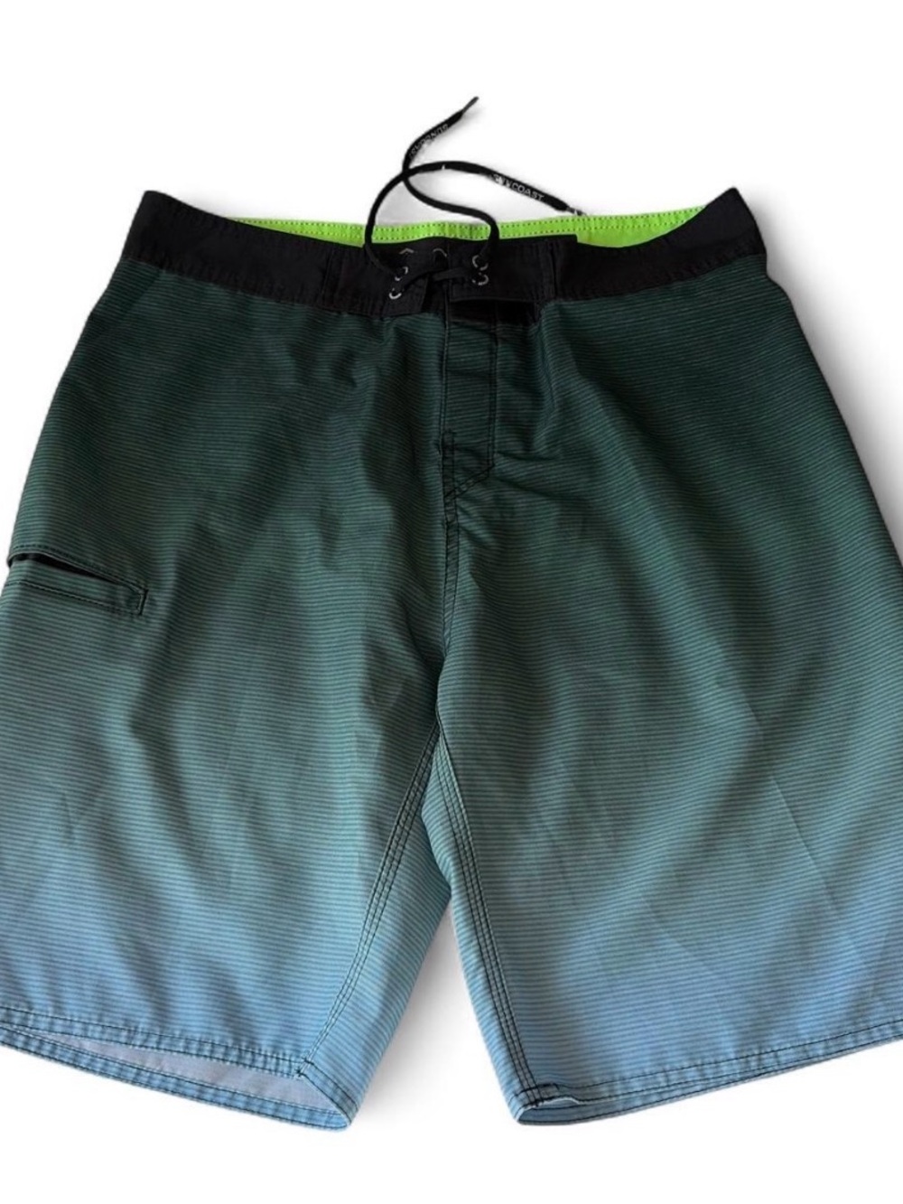 OCEAN DEAD Men's Green Gradient Swim Trunks Sz M gently used